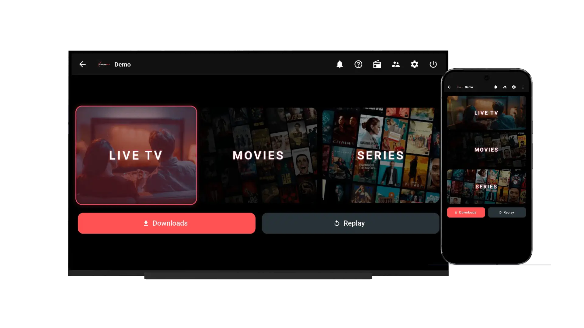 Design de lecteur IPTV intuitif pour Android TV et Mobile